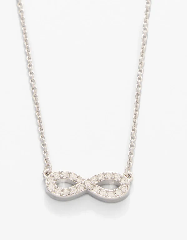 SLV Necklace 18" Eternally Grateful/ Infinity Silve
