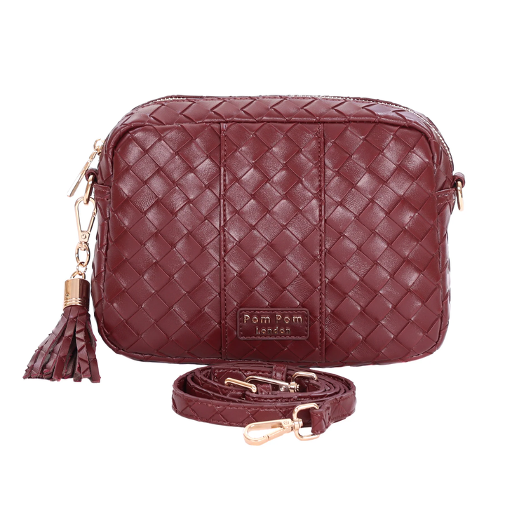 Pom Pom London City Bag Lattice Wine