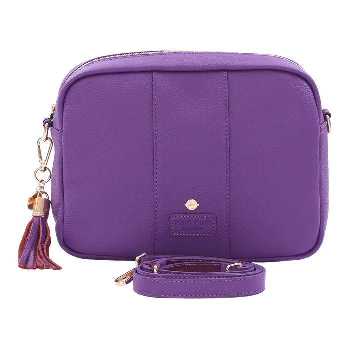 Pom Pom City Plus Bag with Special Keyring and Dust Bag Elizabeth Line Purple