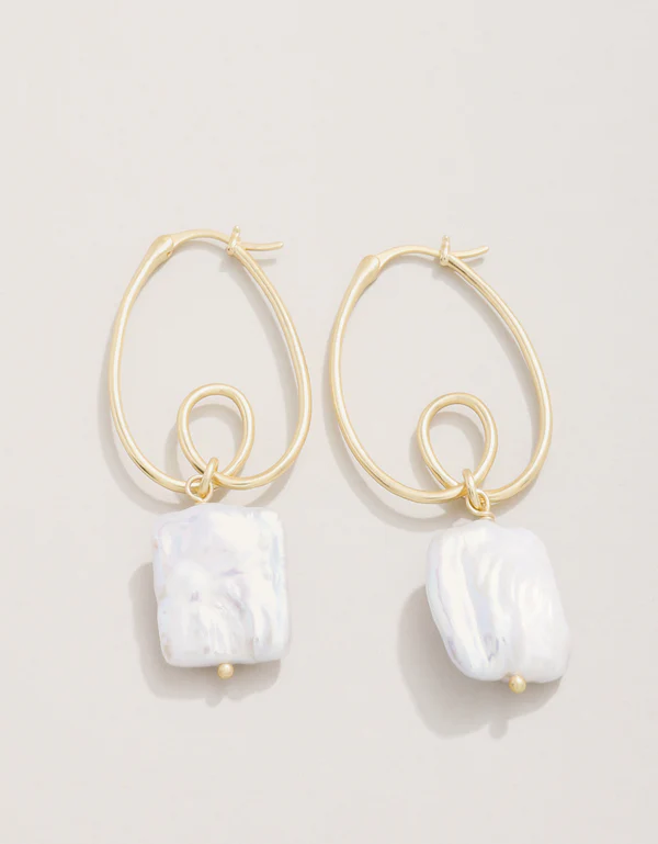 Loopy Loop Earrings Pearl