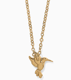 Enchanting Gem Hummingbird Necklace