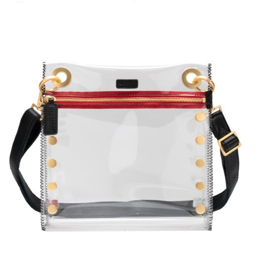 Tony Med Clear Black/Brushed Gold Red Zip