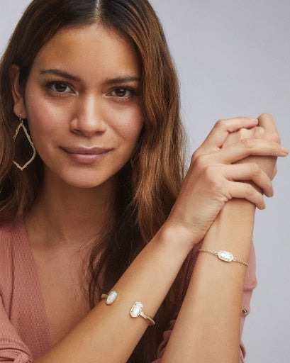 Elton Cuff Bracelet Gold Ivory Mother Of Pearl