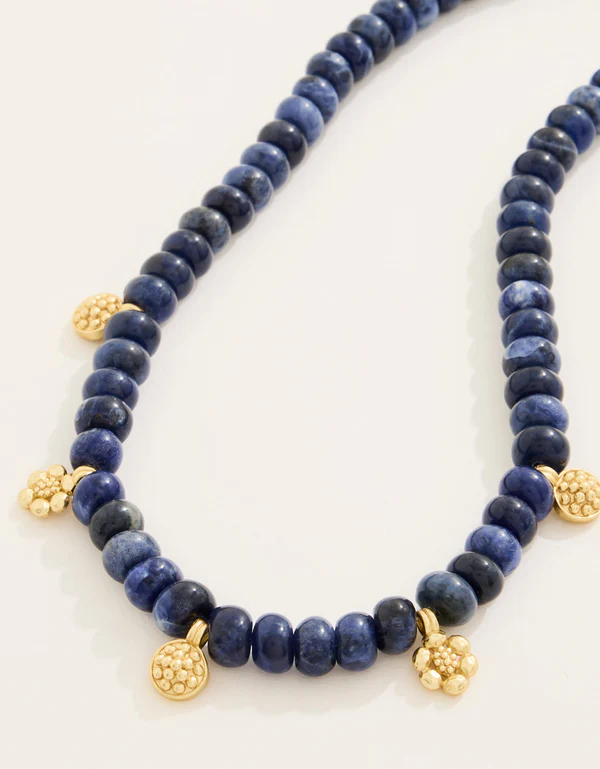 Lousia Mae Necklace 17" Dark Blue