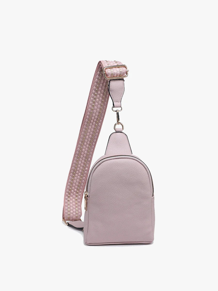 Ellen Guitar Strap Sling Bag in Pastel Purple