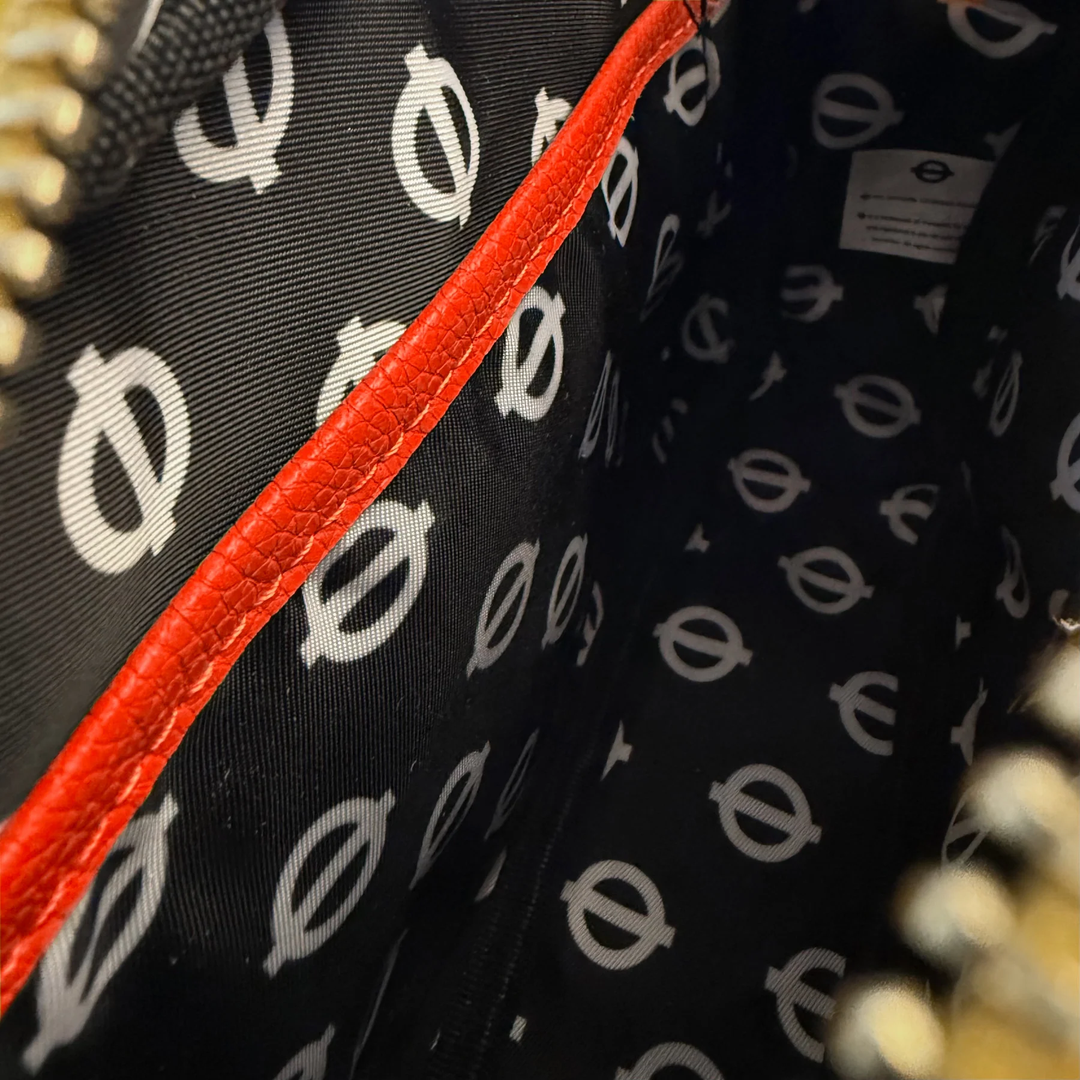 Pom Pom Original Bag with Special Keyring and Dust Bag Central Line Red