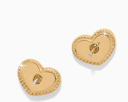 Illumina Celeste Heart Gold Post Earrings