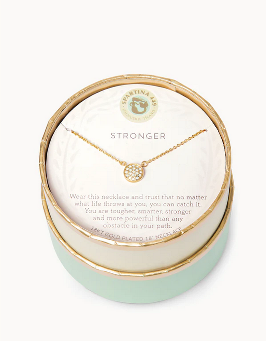 Sea La Vie Necklace Stronger/Pave Disk Gold