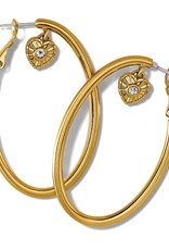 Esprit Heart Post Hoop Earrings - Gold