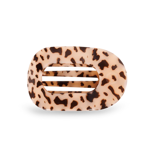 Medium Flat Round Clip Blonde Tortoise