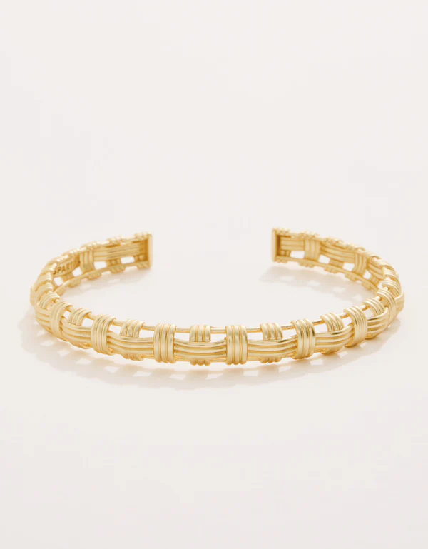 Basket Weave Cuff Gold