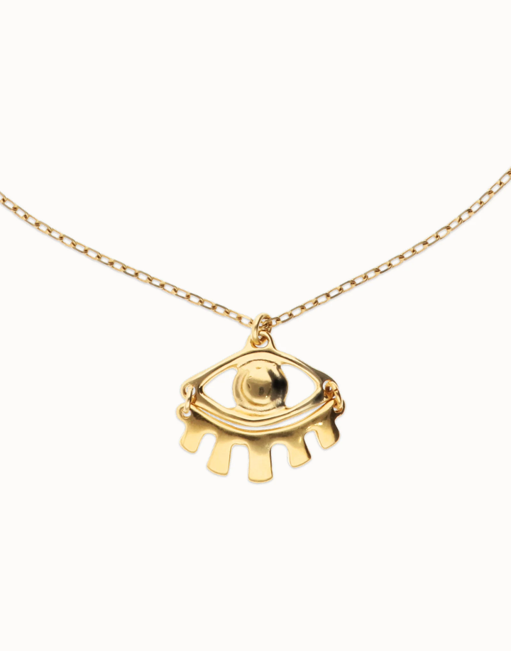 Ser Intuitiva Short Pendant Chain Necklace with Small Eye