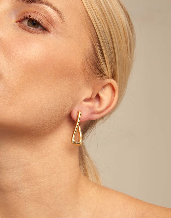 For U Link Shaped Hoop Earrings