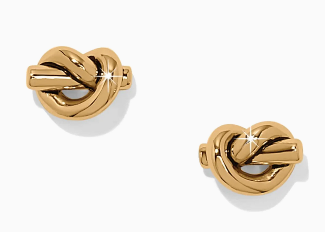 Interlok Single Knot Mini Earrings Gold