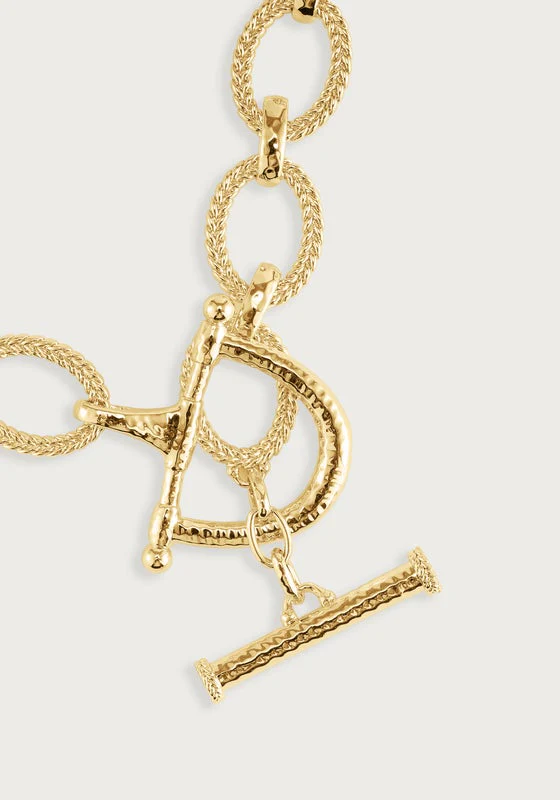Anabel Aram Cheval Braided Chain Necklace Gold