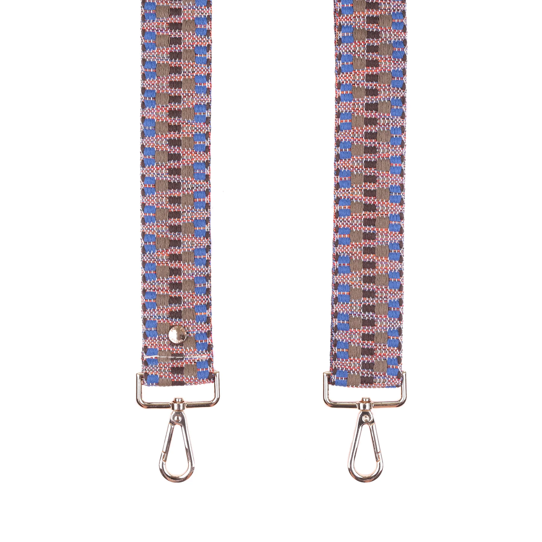 Pom Pom Strap Blue Twill