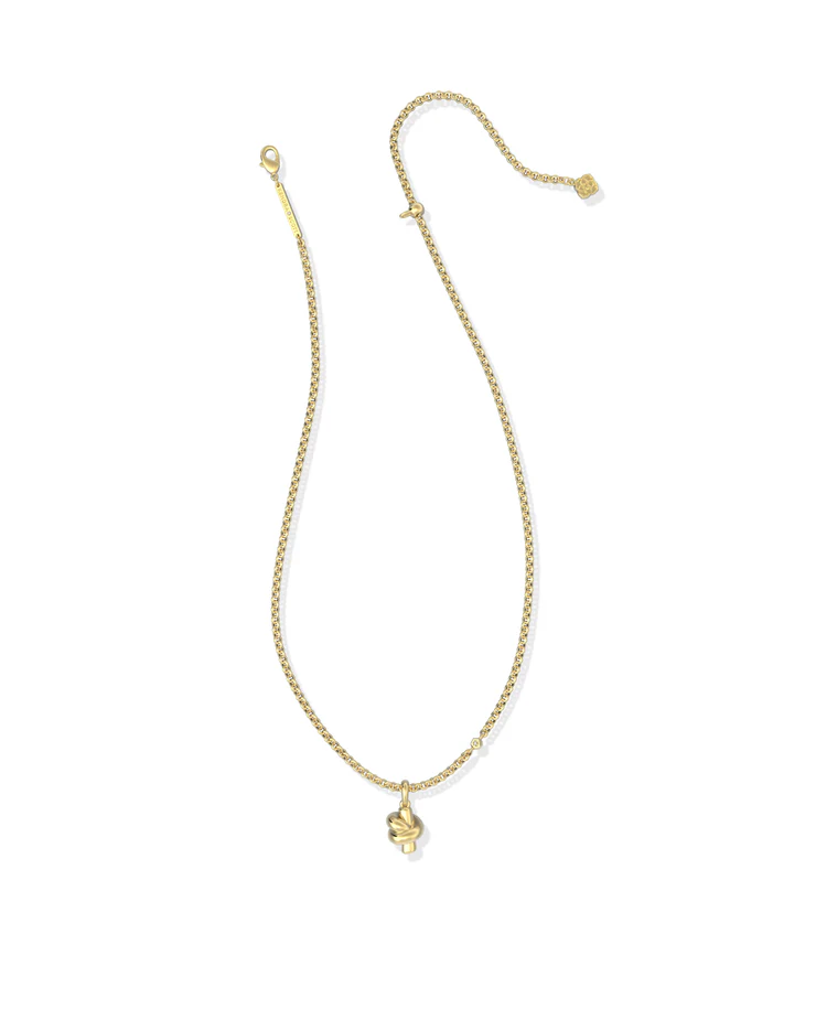 Parker Knot Short Pendant Necklace Gold