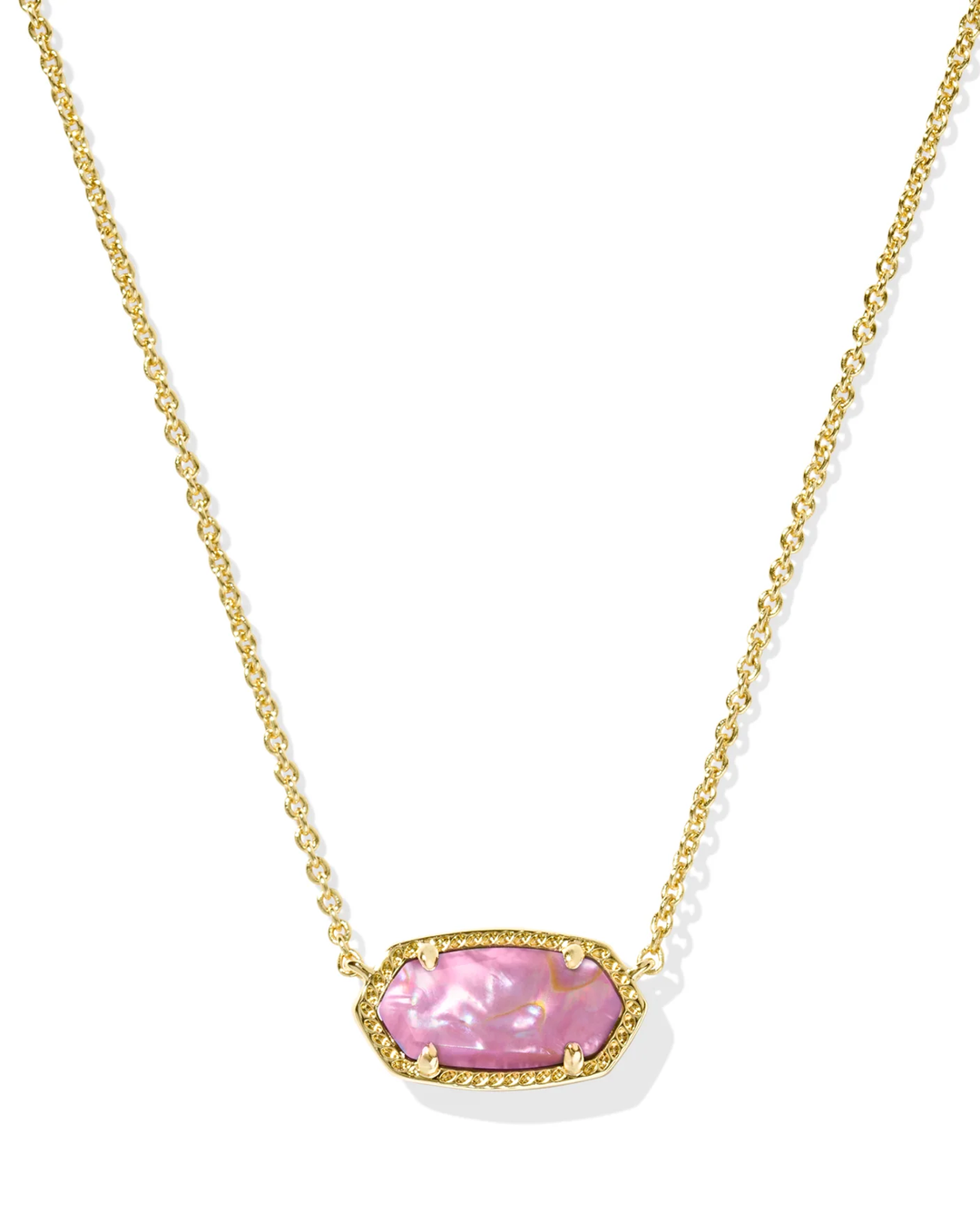 Elisa Pendant Necklace Light Mauve Illusion Gold
