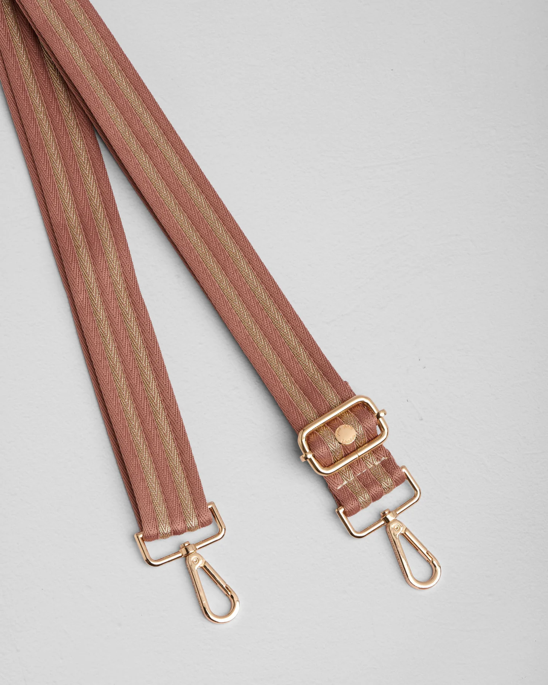 Pom Pom Strap Orchid and Gold Stripe