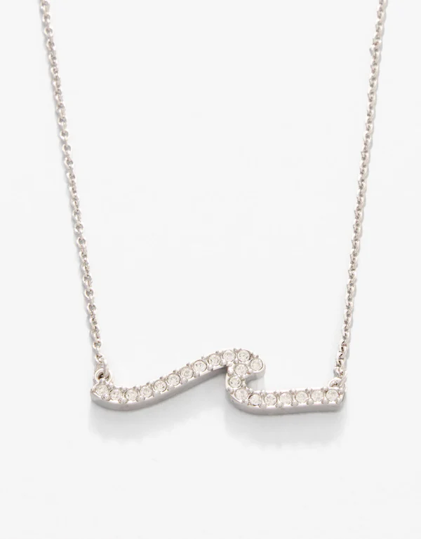 SLV Necklace 18" Hope Floats/Wave Silver
