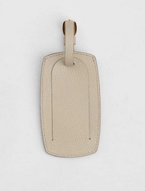Pom Pom Luggage Tag Stone