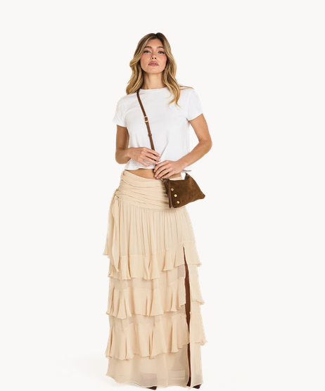 Kyle Small Cinnamon Suede Antique Gold