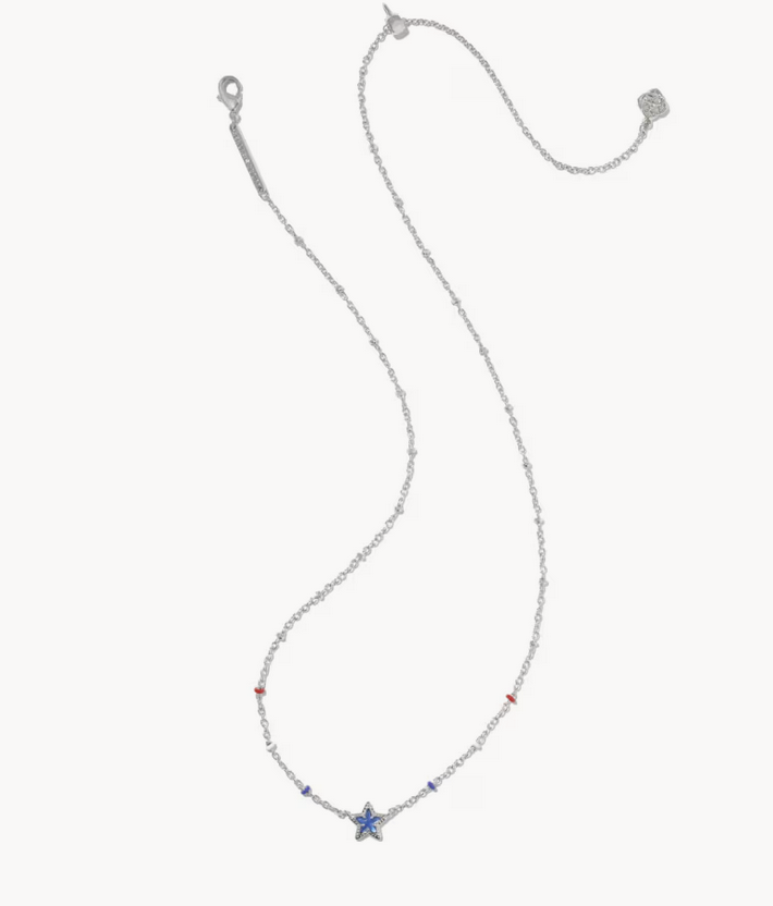 Mini Cassidy Short Pendant Necklace Cobalt Blue Illusion Gold