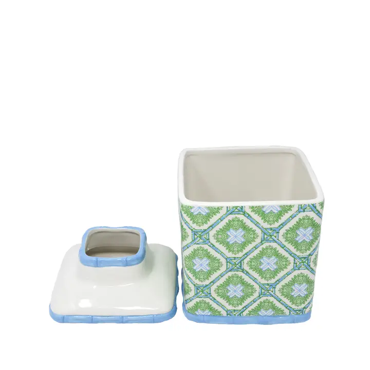 Tissue Holder Bamboo Logo Trellis