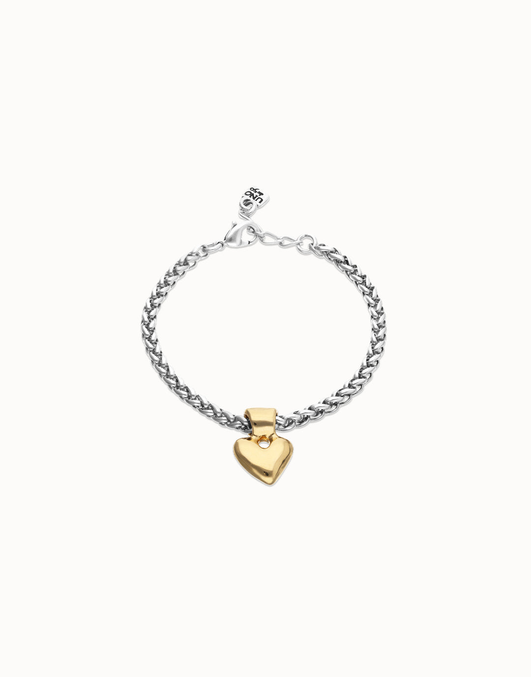 Beat Chain Bracelet with Small Heart Detail