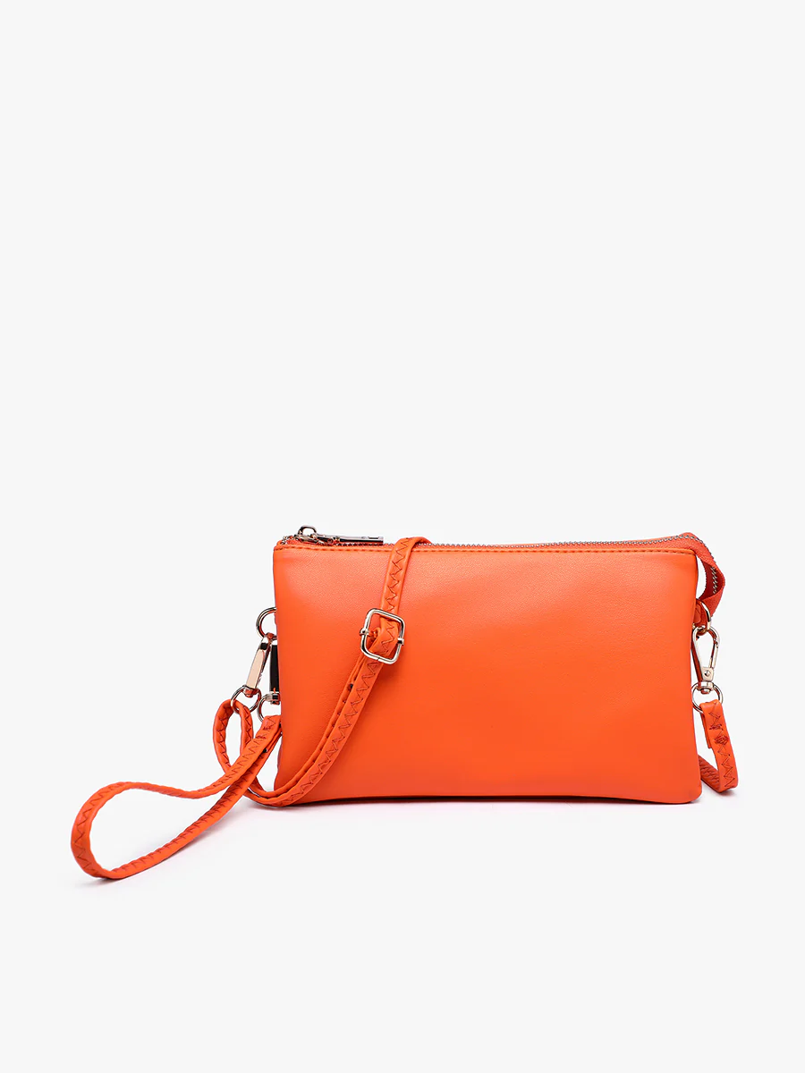 Riley Crossbody/Wristlet in Neon Orange