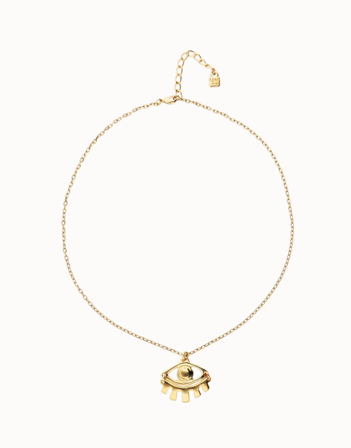 Ser Intuitiva Short Pendant Chain Necklace with Small Eye