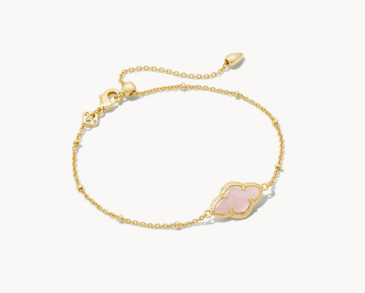 Abbie Satellite Chain Bracelet Gold Rose Quartz