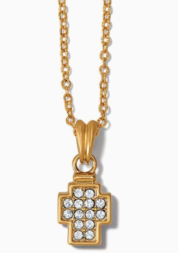 Meridian Zenith Cross Necklace Gold