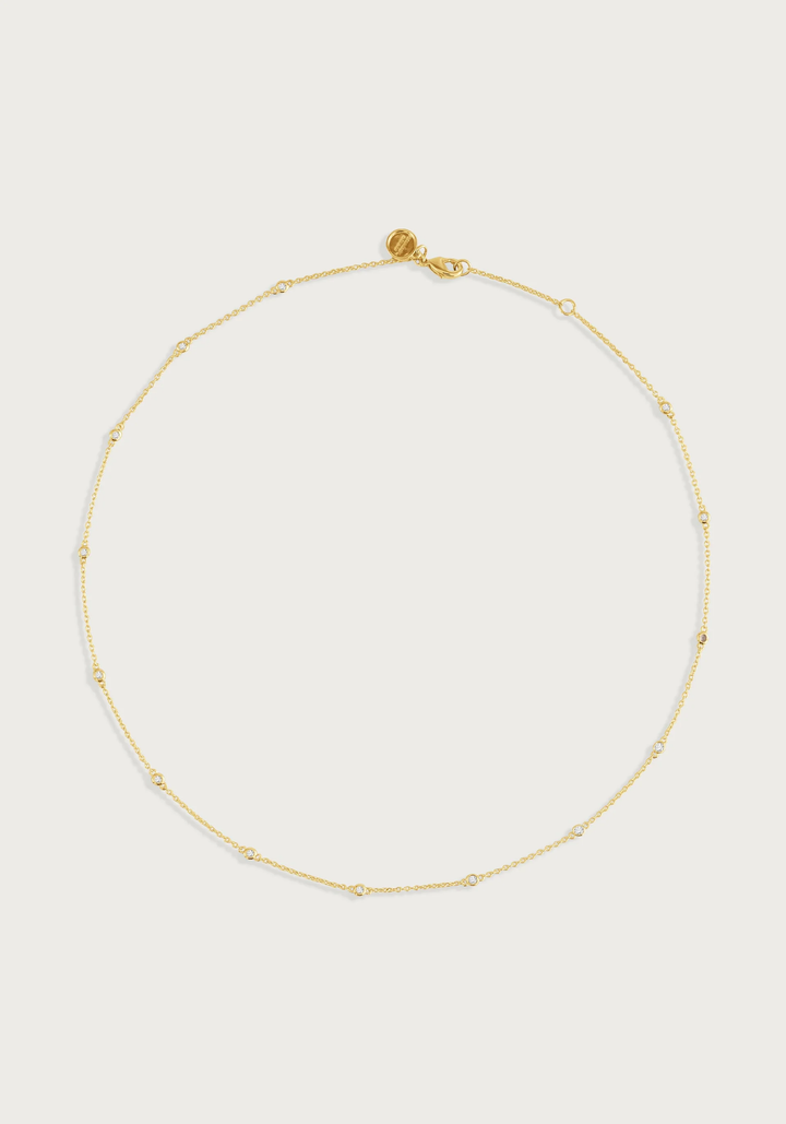 Anabel Aram Gold Chain with Crystals