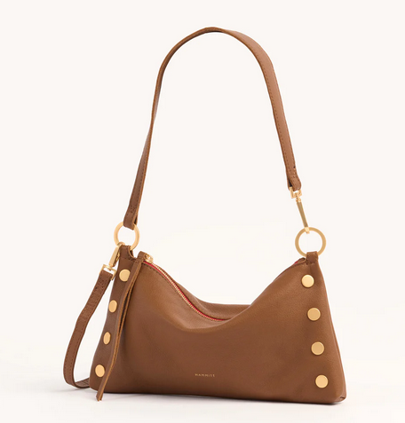 Kyle Small Bag Mahogany Pebble/Brushed Gold Red Zip