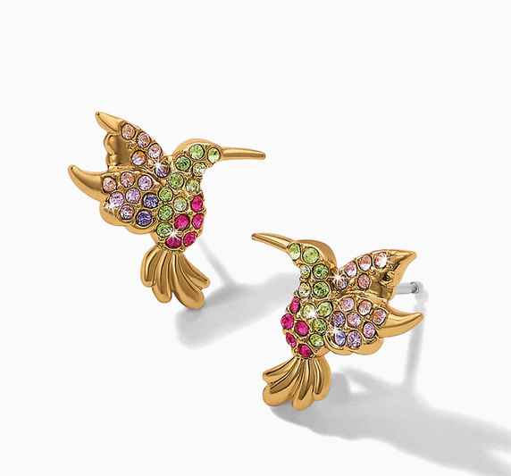 Enchanting Gem Hummingbird Earrings