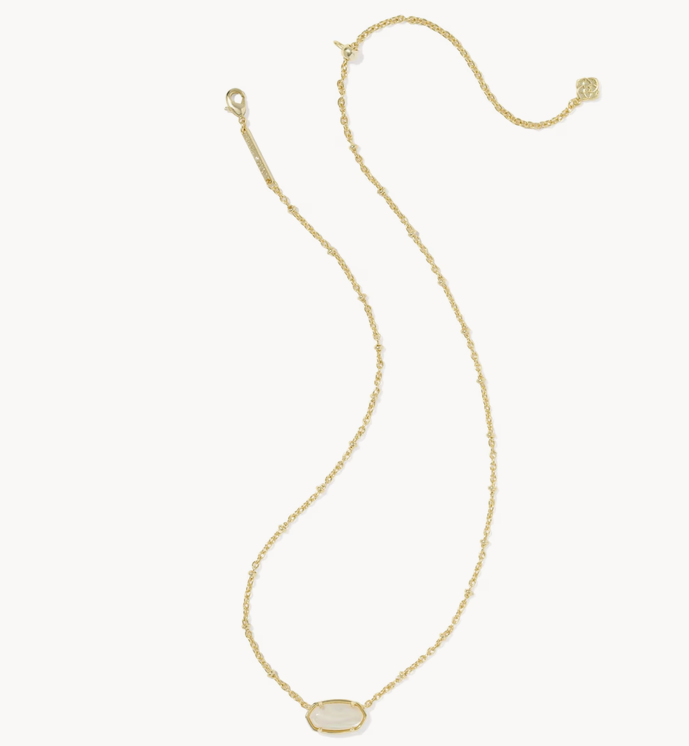 Elisa Tiger Stripe Necklace Gold/Natural MOP