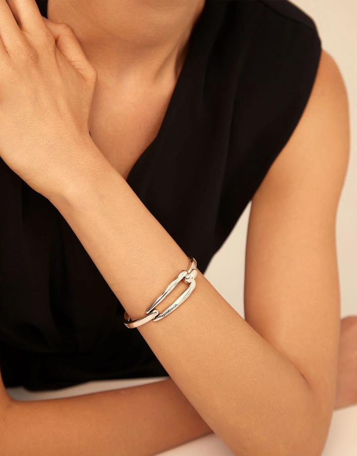 Tied Bangle Bracelet with Buckle