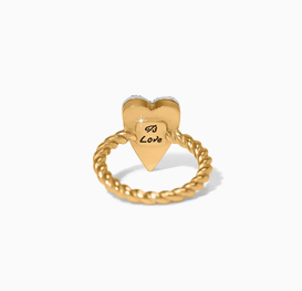 Love Messages Be Love Ring Silver-Gold Size 8