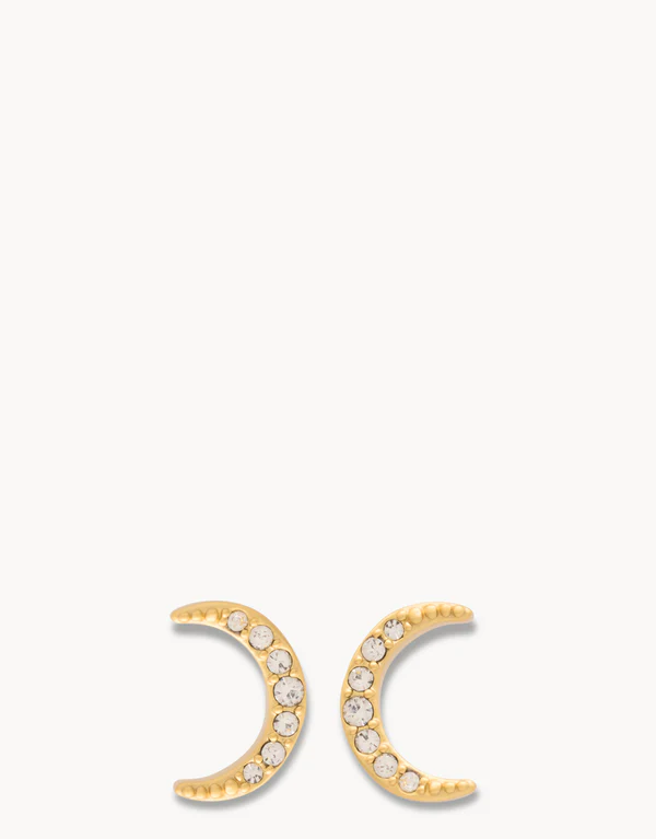 Sea La Vie Stud Earrings Guiding Light/Crescent Gold