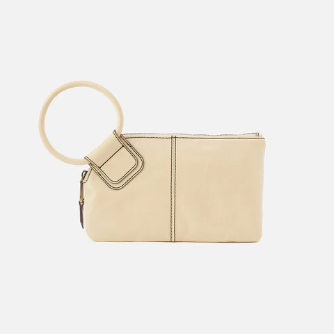 Sable Wristlet in Polished Leather Butter Yellow