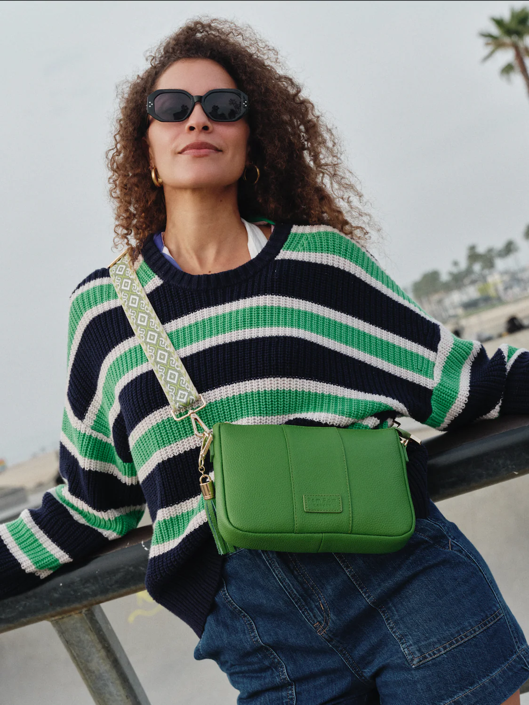 Pom Pom London City Slim Bag Frog Green