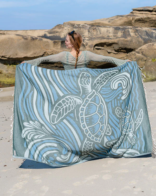 Tidal Turkish Beach Towel Large