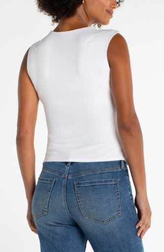 Sleeveless Built in Bra Knit Top