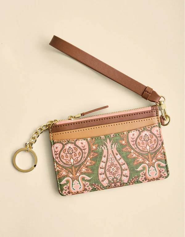 Slimcard Coinpurse Mercer House Damask Olive