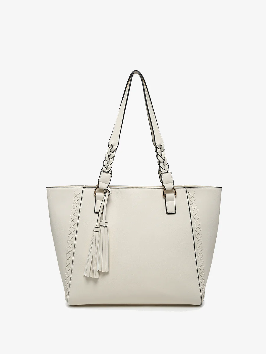Lisa Structured Tote in Off White