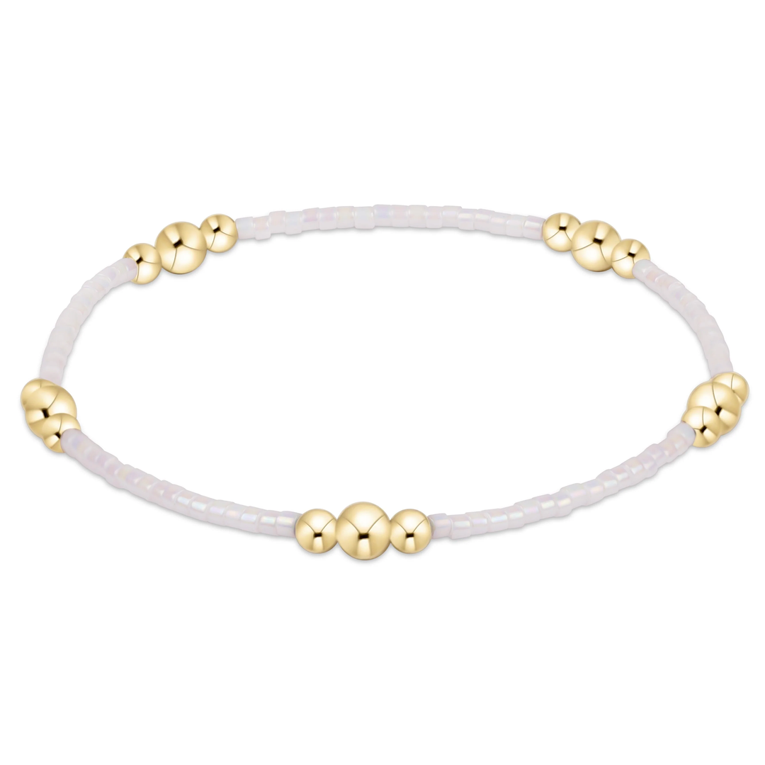 Hope Purpose Gold Bracelet Silky White