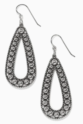 Pretty Tough Pierced Tear Drop Earrings Silver