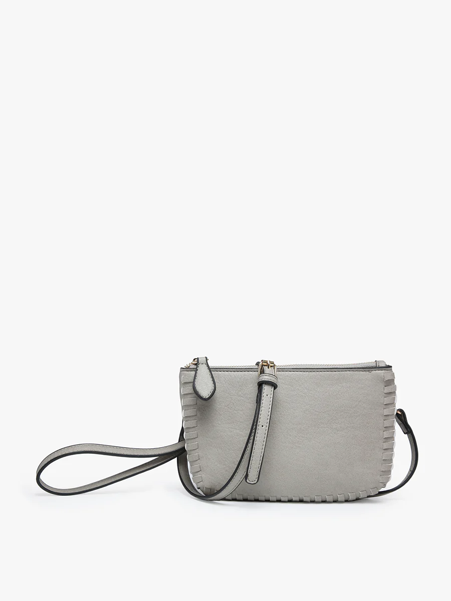Bonnie Whipstitch Crossbody in Grey