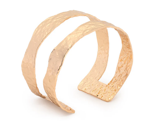 Angelica Hammered Gold Cuff